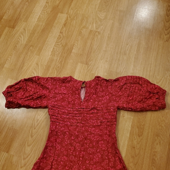 Free People Jessie Midi Dress size 0 in Red - Picture 8 of 13